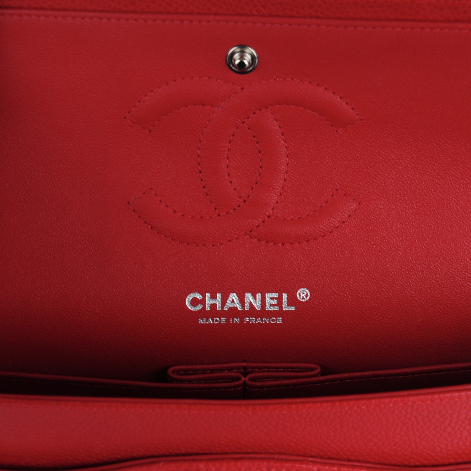 Chanel Caviar Quilted Medium Double Flap Red 7 of 8