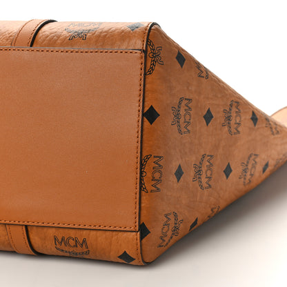 MCM Visetos Toni Shopper Tote Cognac 8 of 10
