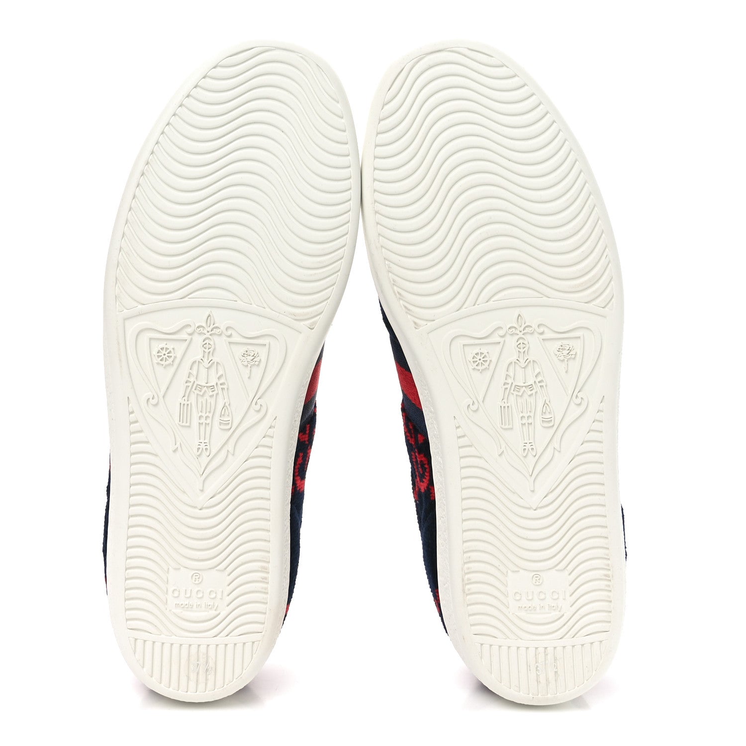 Gucci Terry Cloth GG Monogram Web Womens Ace Sneakers 37.5 Blue Red 6 of 9