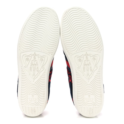 Gucci Terry Cloth GG Monogram Web Womens Ace Sneakers 37.5 Blue Red 6 of 9