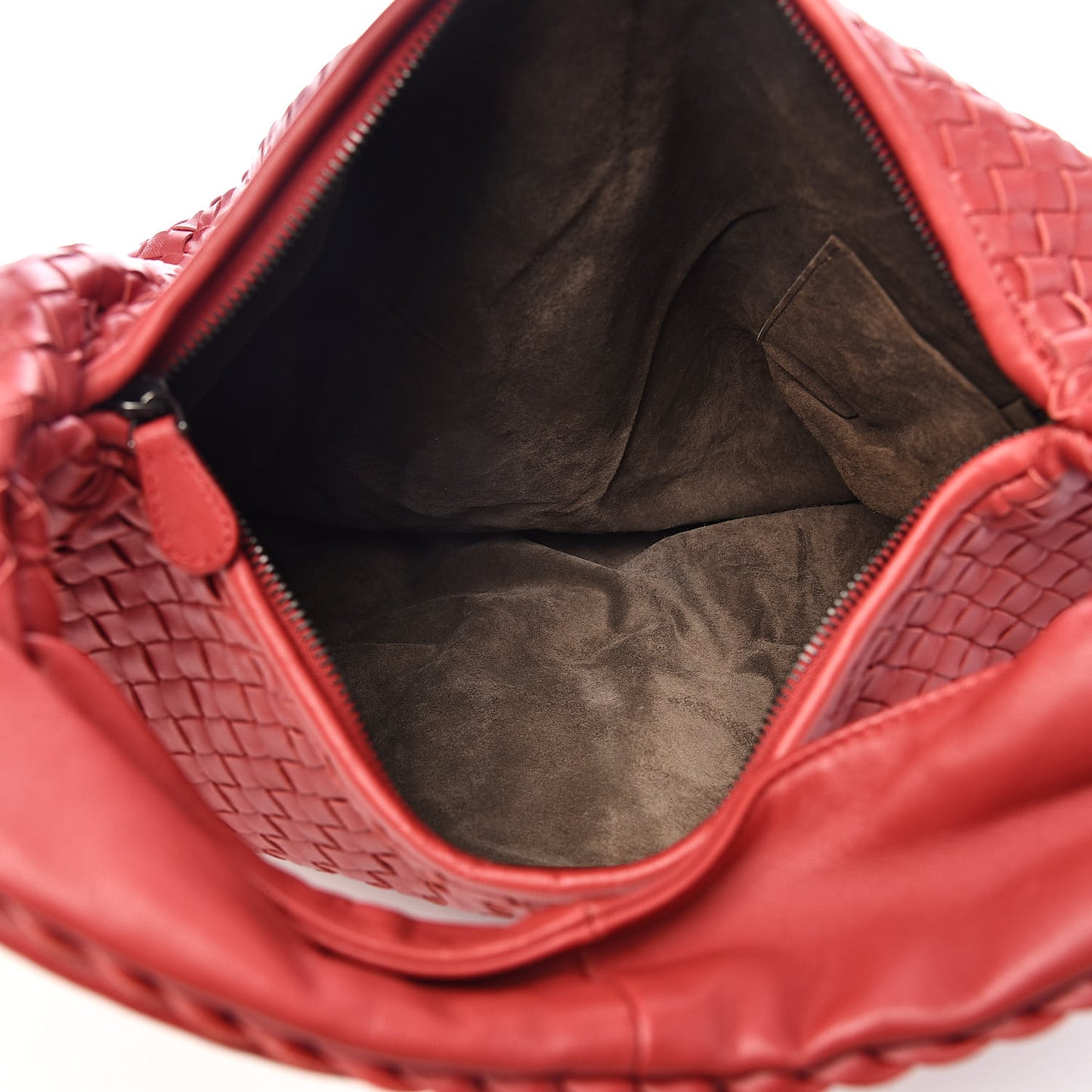 Nappa Intrecciato Large Belly Veneta Hobo Fraise