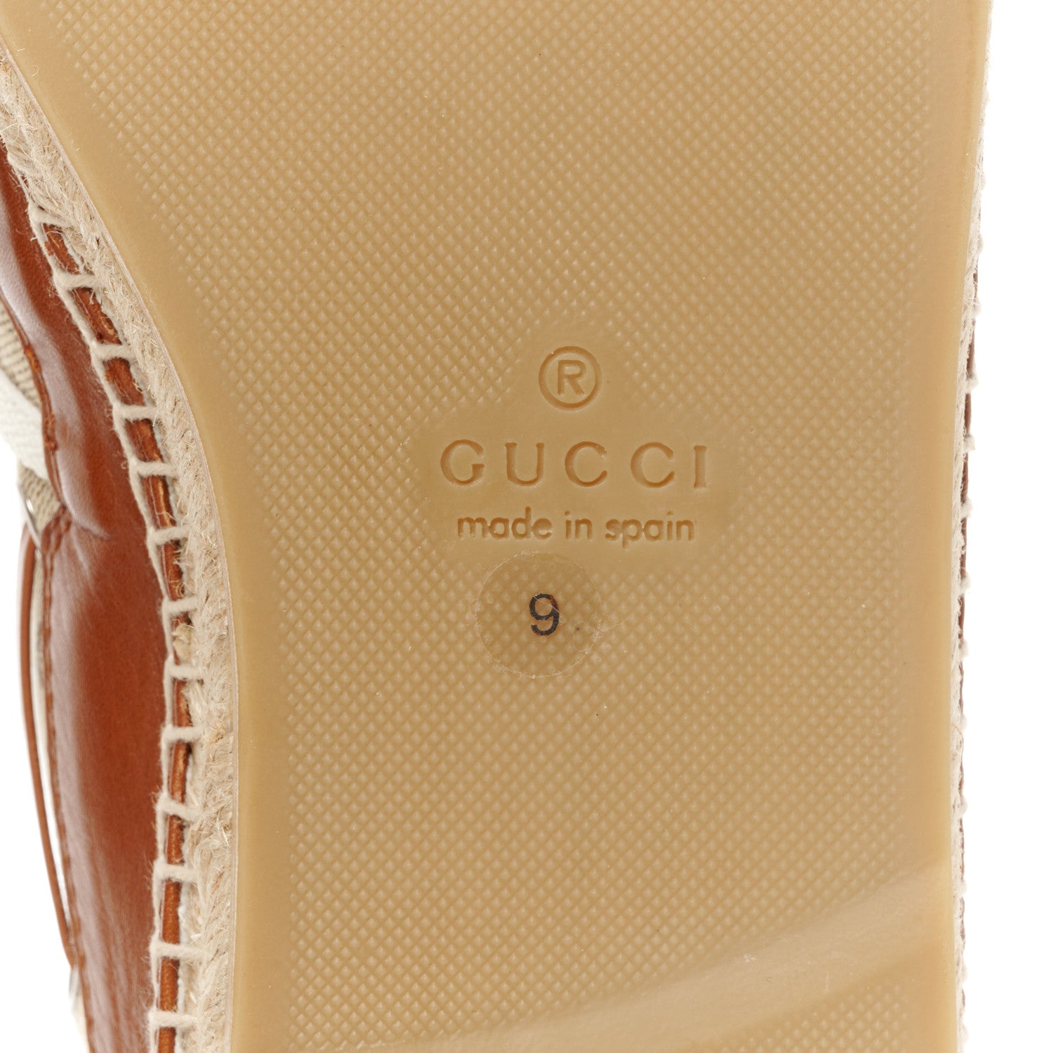 Gucci GG Monogram Mens Espadrille Loafers 9 Beige Ebony Mystic White 6 of 11