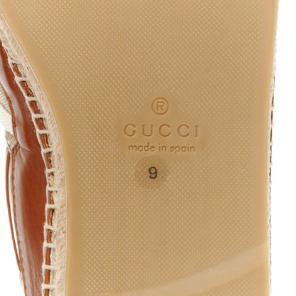 Gucci GG Monogram Mens Espadrille Loafers 9 Beige Ebony Mystic White 6 of 11
