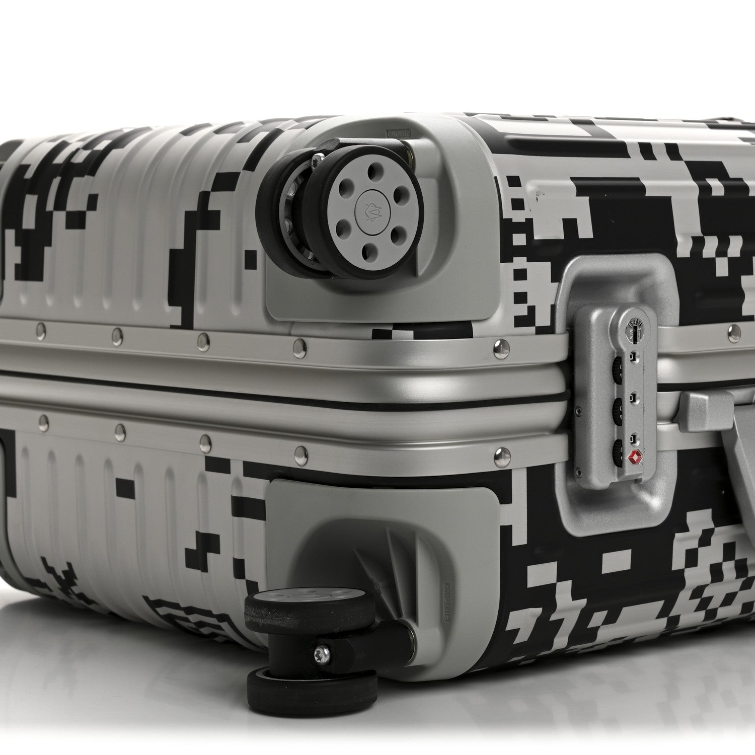 Rimowa X RTFKT Polycarbonate Printed Original Twist Cabin Silver Black 8 of 13
