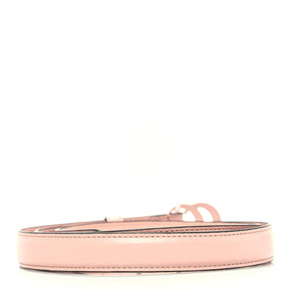 Gucci Azalea Calfskin Enamel Monochrome Double G 20mm Belt 90 36 Perfect Pink 2 of 6