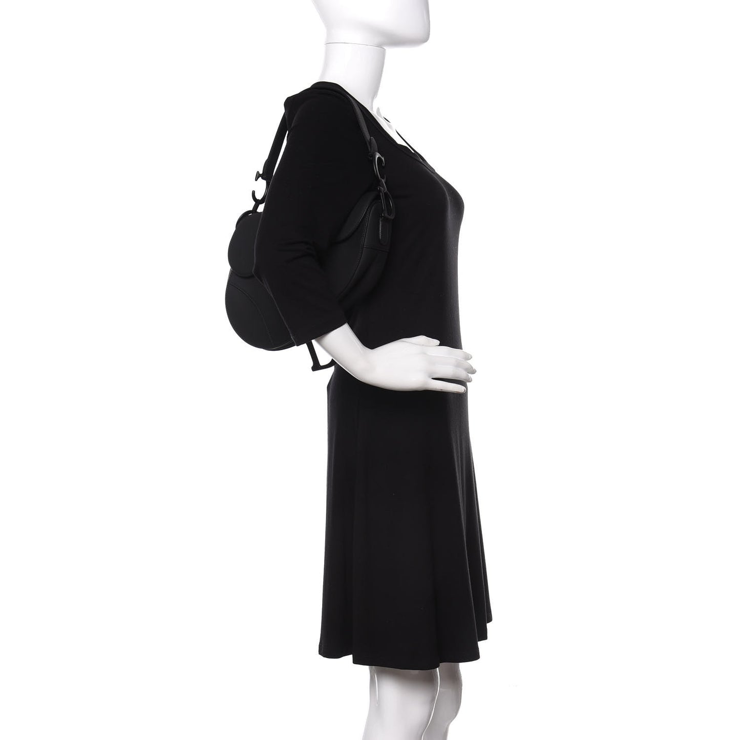 Ultra Matte Calfskin Saddle Bag Black