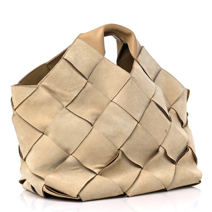 Loewe Suede Woven Basket Bag Beige 4 of 13