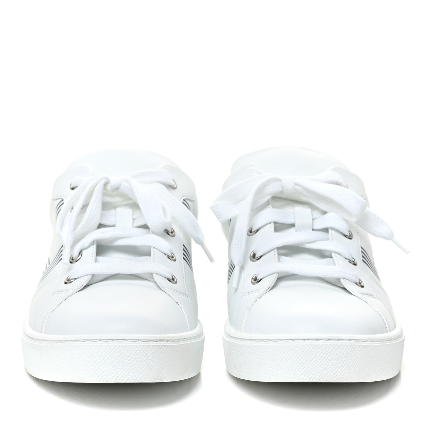 Calfskin Mens Advantage Sneakers 43.5 White Black