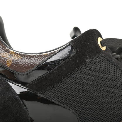 Louis Vuitton Suede Monogram Run Away Sneakers 38.5 Black 8 of 10
