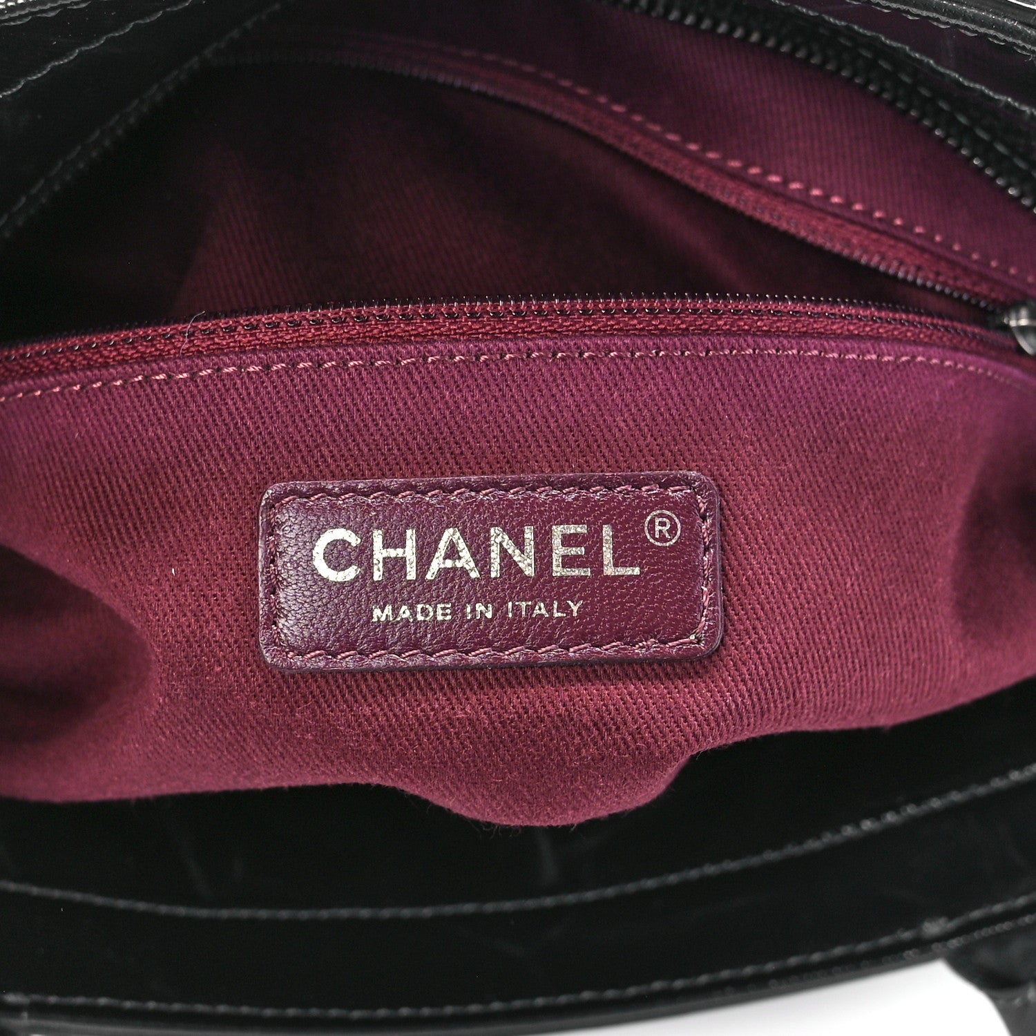 Chanel Calfskin Coated Canvas Quilted Tote Black 6 of 11