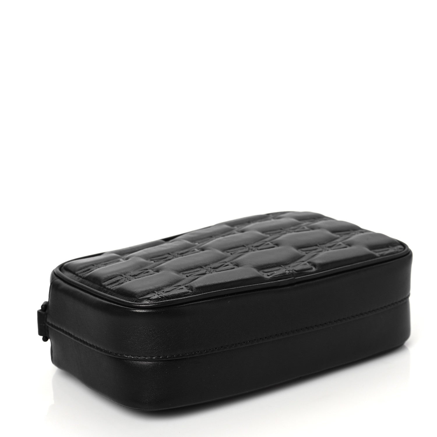 Balenciaga Nappa BB Monogram Embossed Everyday Camera Bag Black 4 of 8