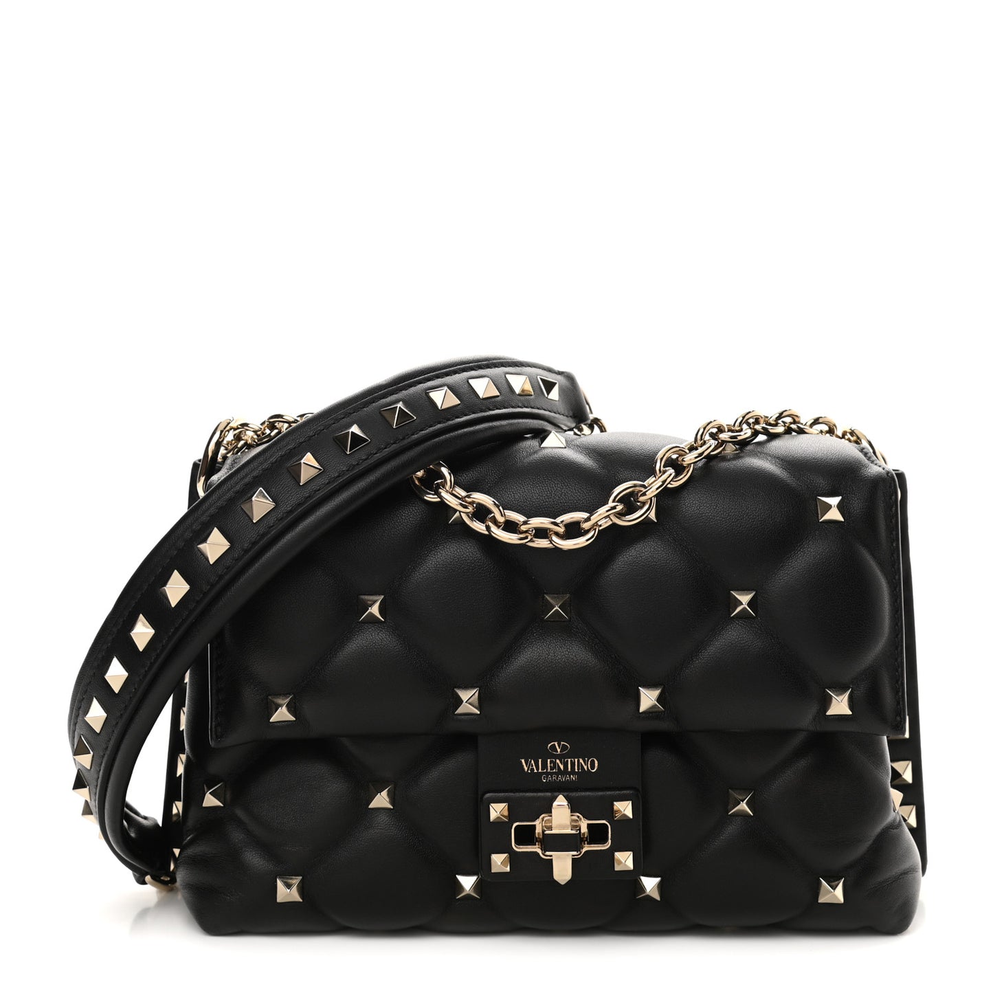 Nappa Small Candystud Crossbody Black