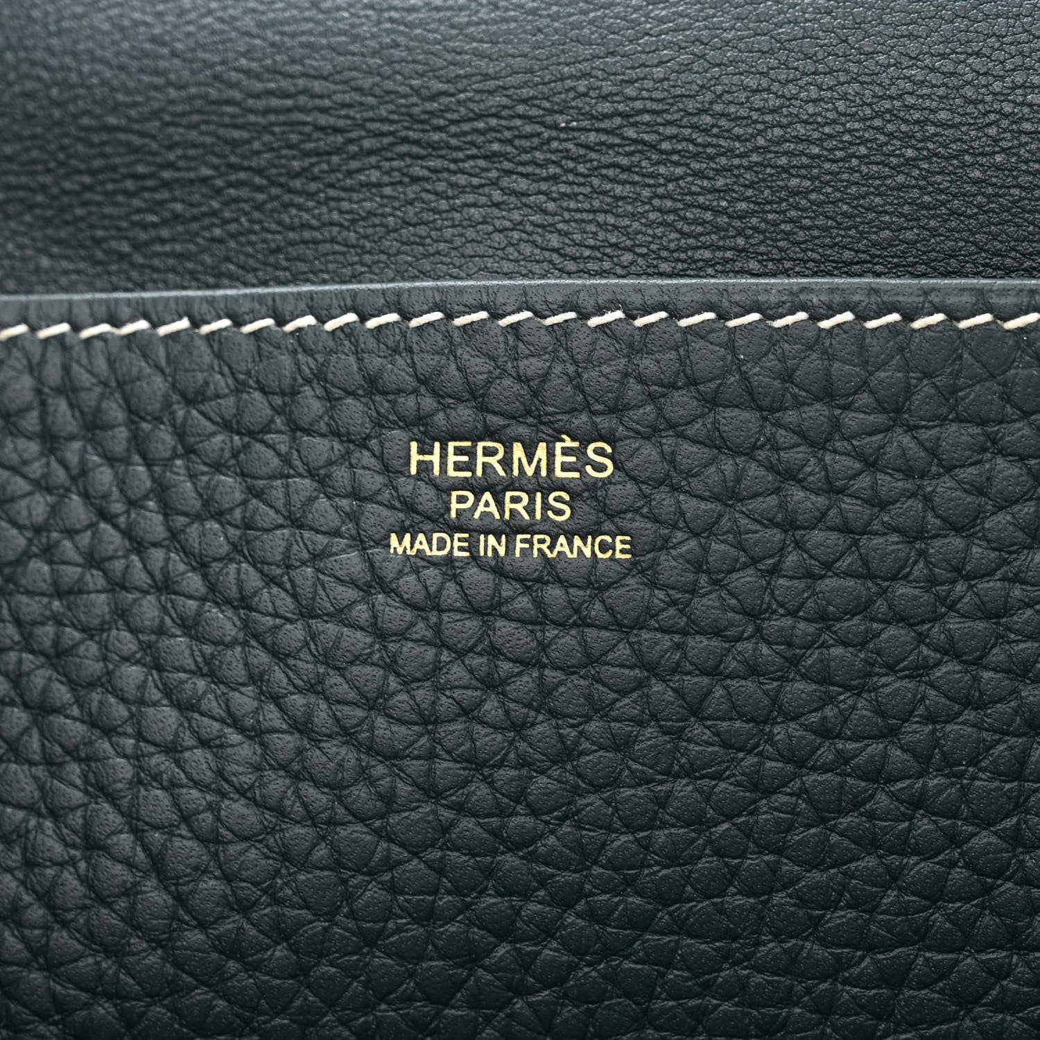 Hermes Taurillon Clemence Halzan 31 GM Vert Cypress 6 of 14