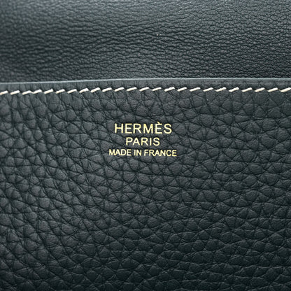 Hermes Taurillon Clemence Halzan 31 GM Vert Cypress 6 of 14