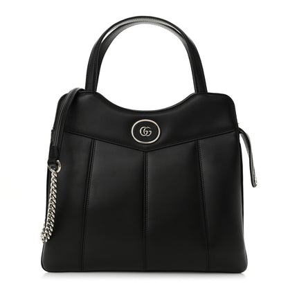 Gucci Calfskin Petite GG Medium Tote Bag Black 1 of 10