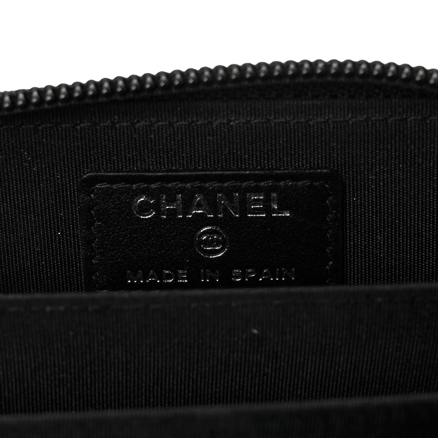 Chanel Caviar Quilted Boy Zip Around Coin Purse Wallet Black 11 of 20