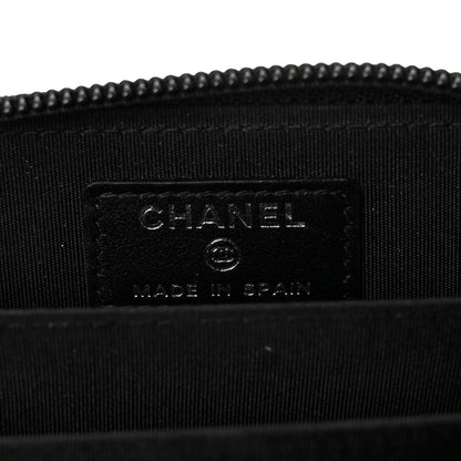 Chanel Caviar Quilted Boy Zip Around Coin Purse Wallet Black 11 of 20