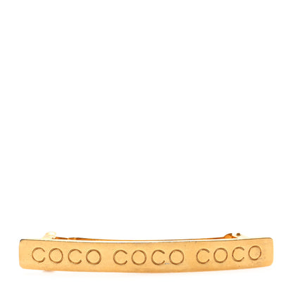 Chanel Coco Hair Clip Barrette Gold 1 of 3