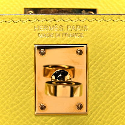 Hermes Epsom Mini Kelly Sellier 20 Lime 6 of 11