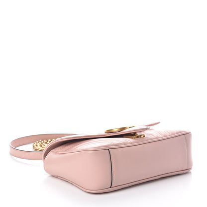 Gucci Calfskin Matelasse Mini GG Marmont Shoulder Bag Perfect Pink 4 of 9