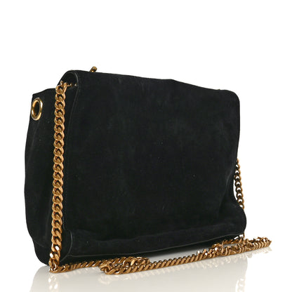 Saint Laurent Smooth Calfskin Suede Medium Reversible Monogram Kate Satchel Black 3 of 18