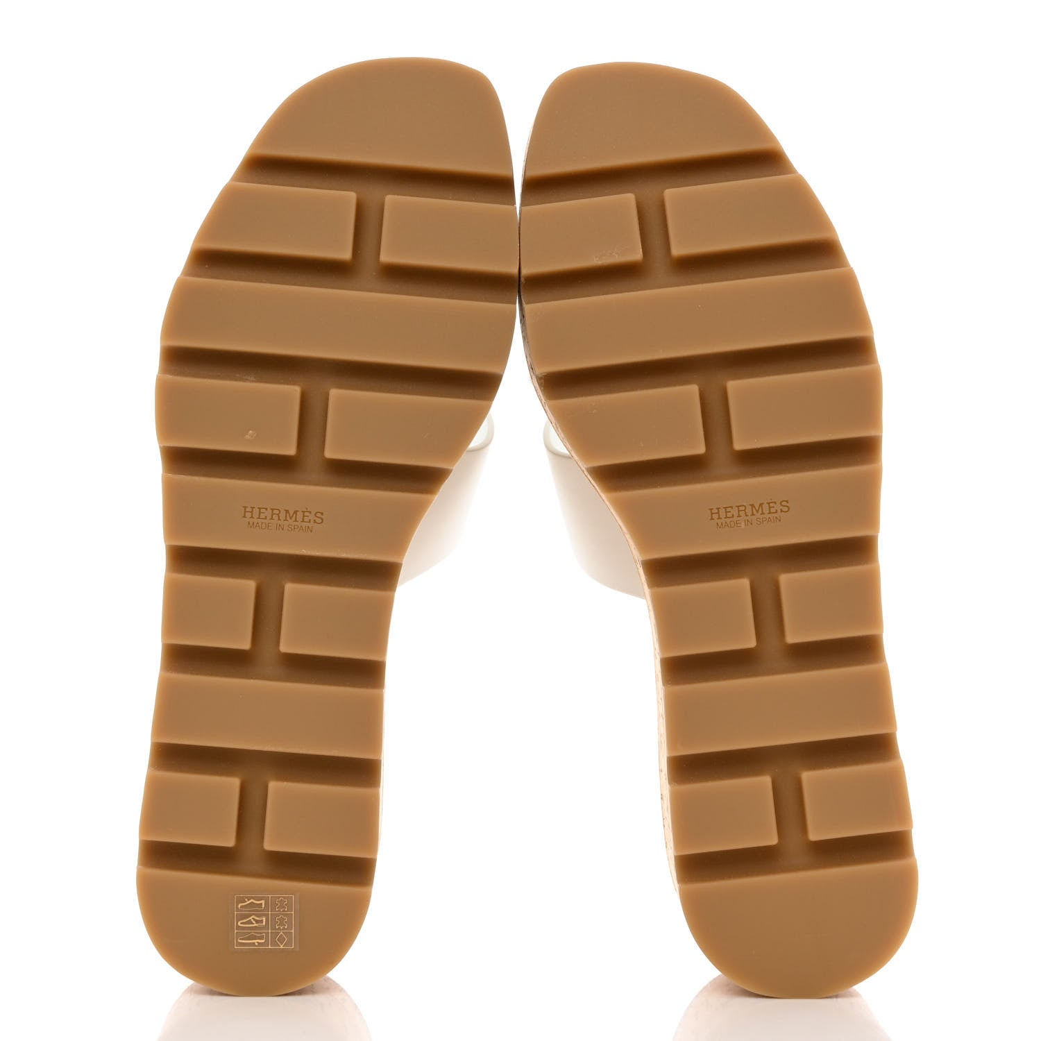 Hermes Calfskin Cork Eze 30 Sandals 39 White 5 of 11