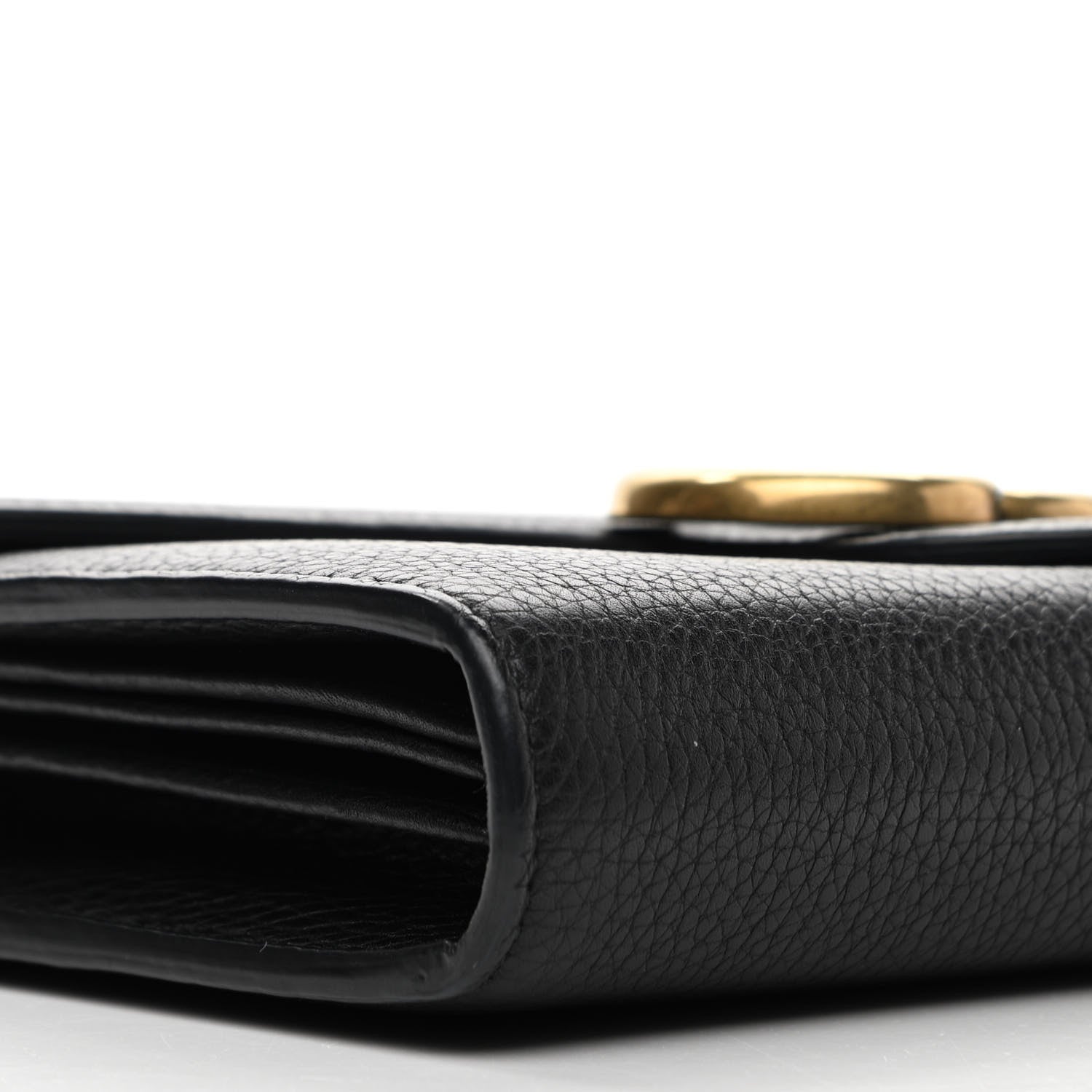 Gucci Calfskin GG Marmont Chain Wallet Black 9 of 10