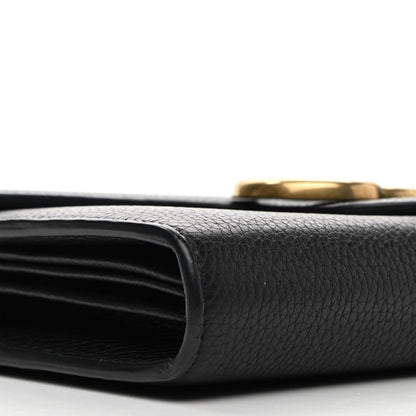 Gucci Calfskin GG Marmont Chain Wallet Black 9 of 10
