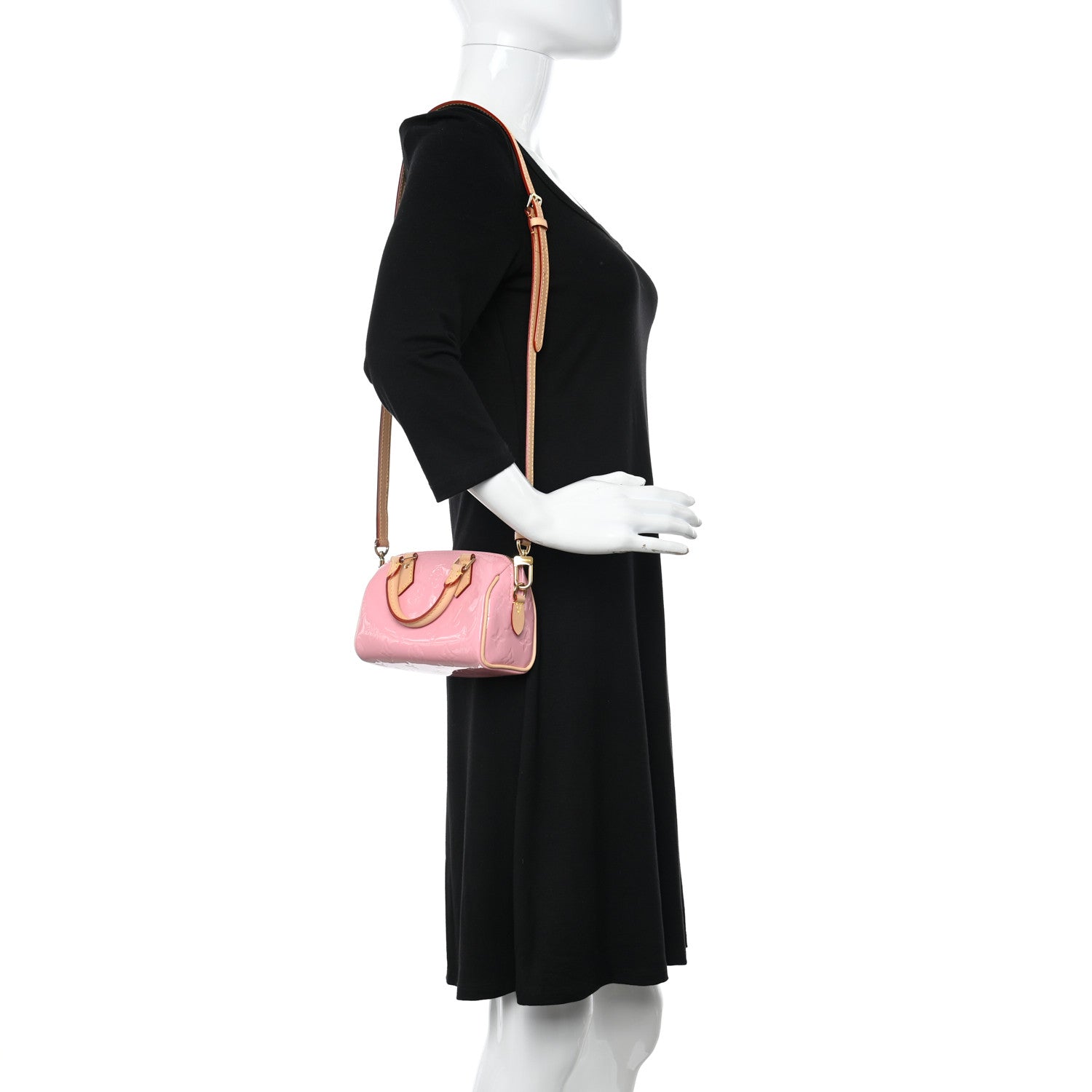 Louis Vuitton Vernis Monogram Nano Speedy Mochi Pink 2 of 11
