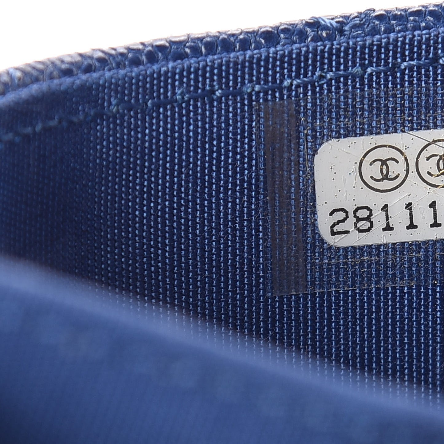 Caviar Quilted Boy Card Holder Wallet Blue