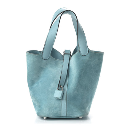 Hermes Veau Doblis Swift Picotin Lock Touch 18 PM Bleu Atoll 1 of 14