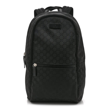 Gucci Nylon Monogram Slim Backpack Black 1 of 11