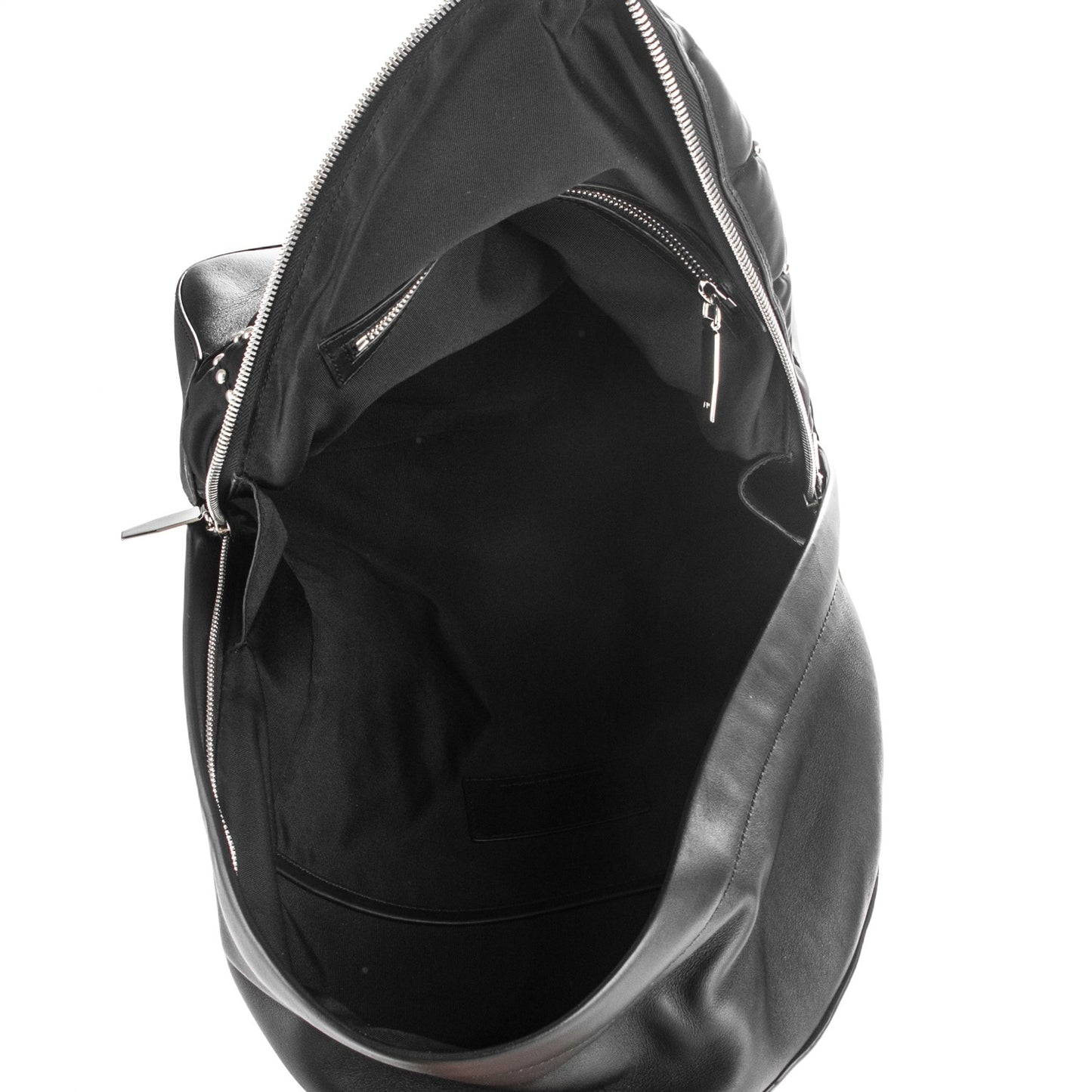 Lambskin Nylon Studded Backpack Black