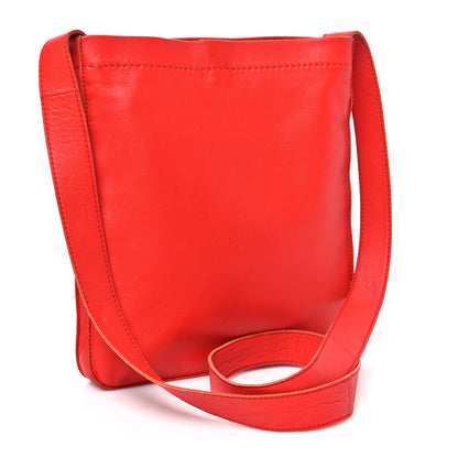 Hermes Lambskin Clou De Selle Pouch Rouge 3 of 11