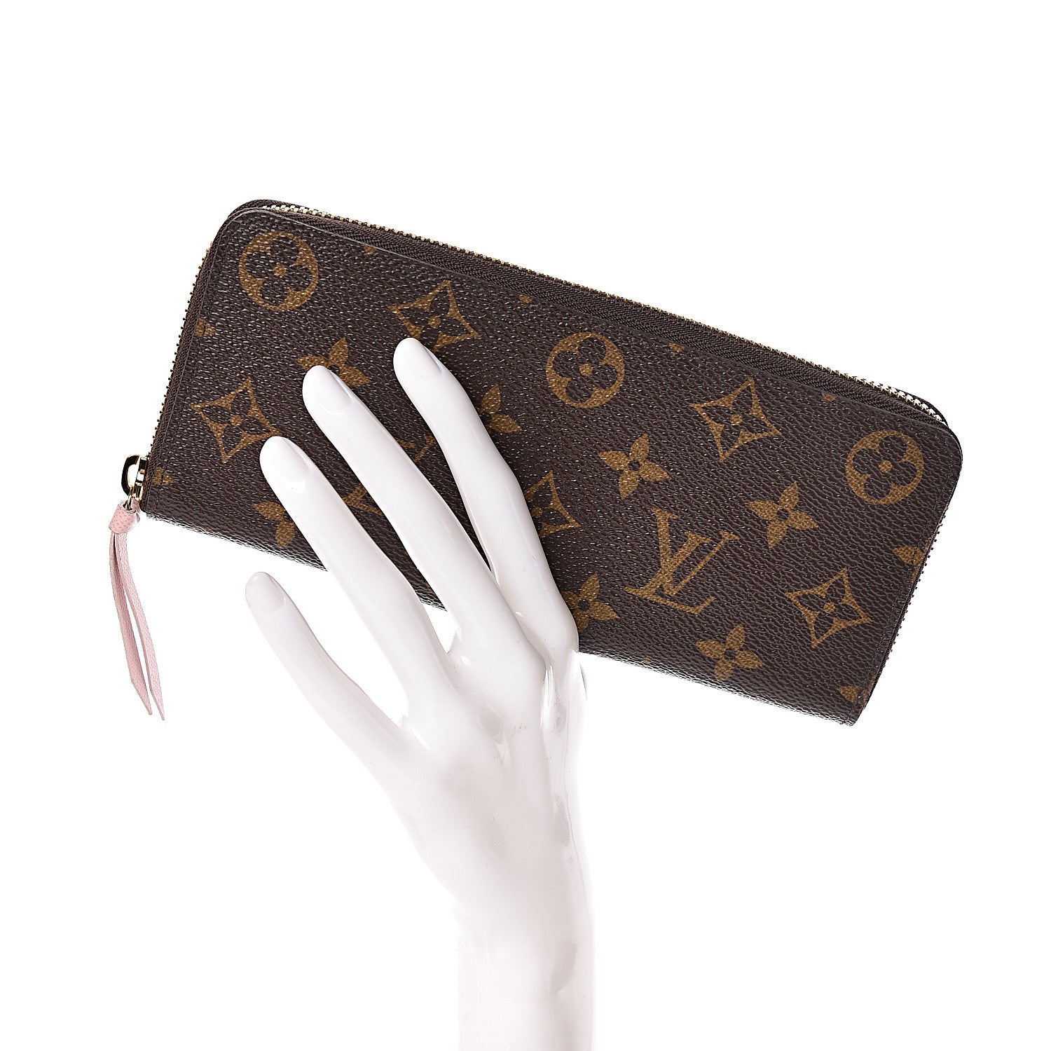 Louis Vuitton Monogram Clemence Wallet Rose Ballerine 2 of 8