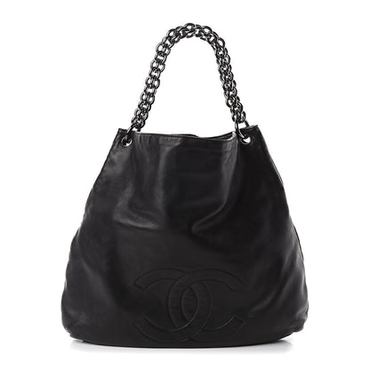 Chanel Lambskin Large Soft and Chain Hobo Black 1 of 9