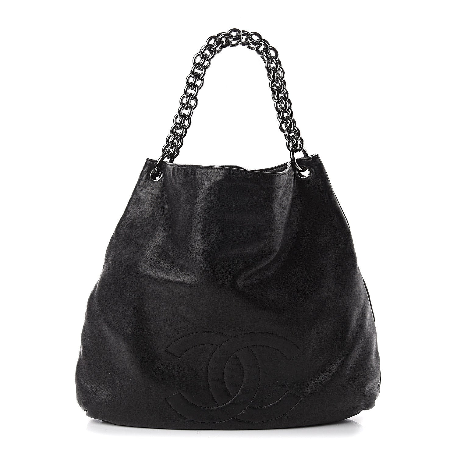 Chanel Lambskin Large Soft and Chain Hobo Black 1 of 9