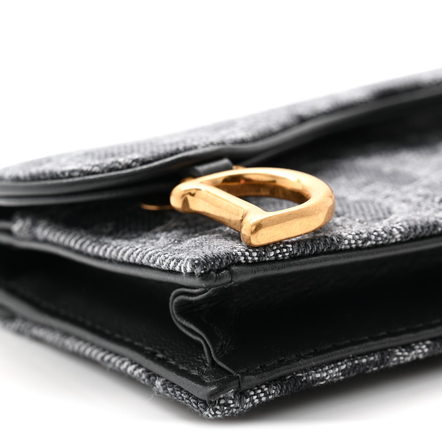 Oblique Saddle Bloom Card Holder Grey