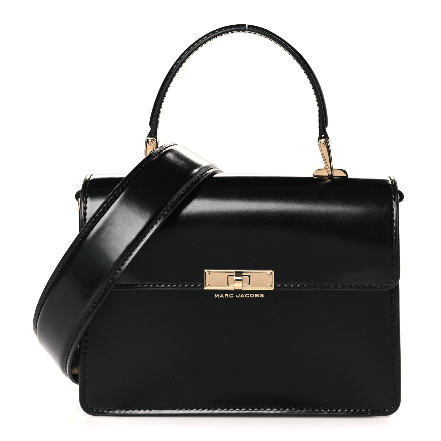 Marc Jacobs Calfskin The Downtown Shoulder Bag Black 1 of 9