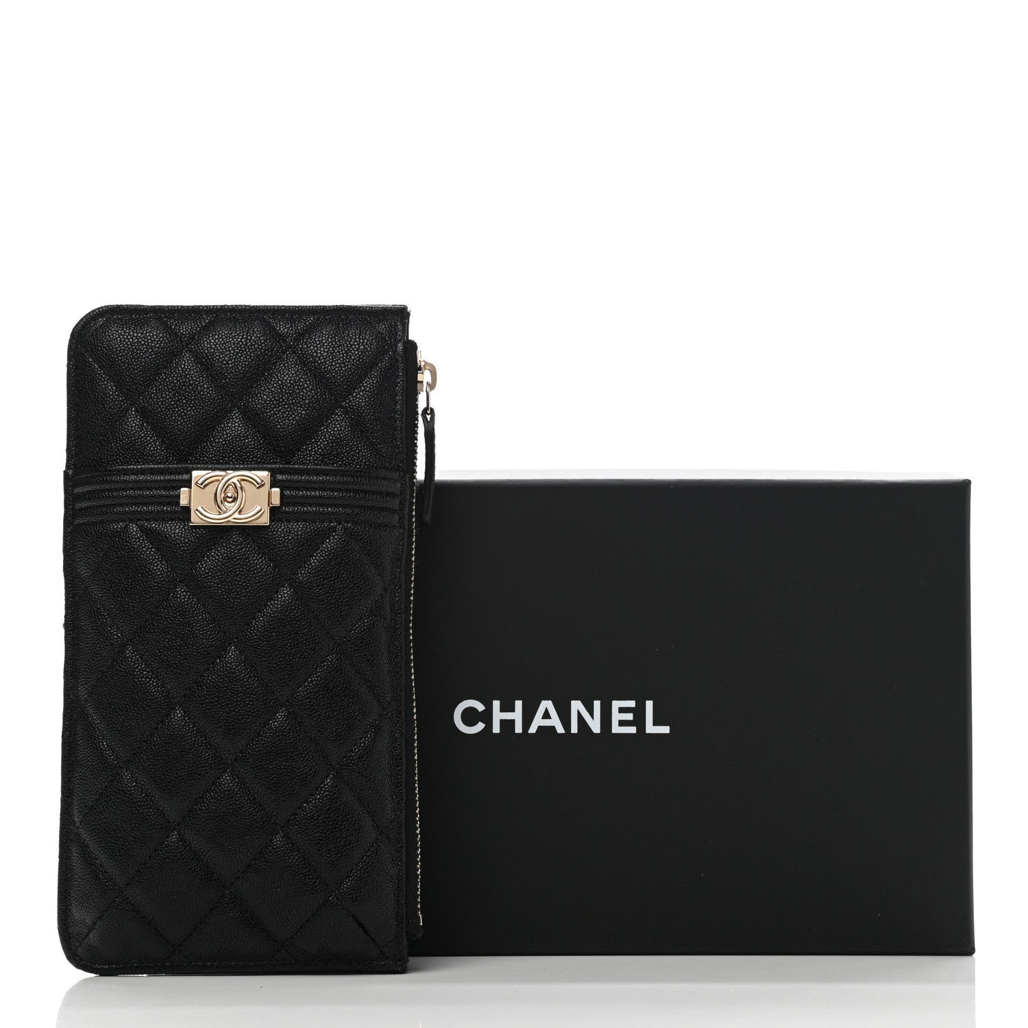 Chanel Caviar Quilted Boy iPhone Pouch Black 8 of 8