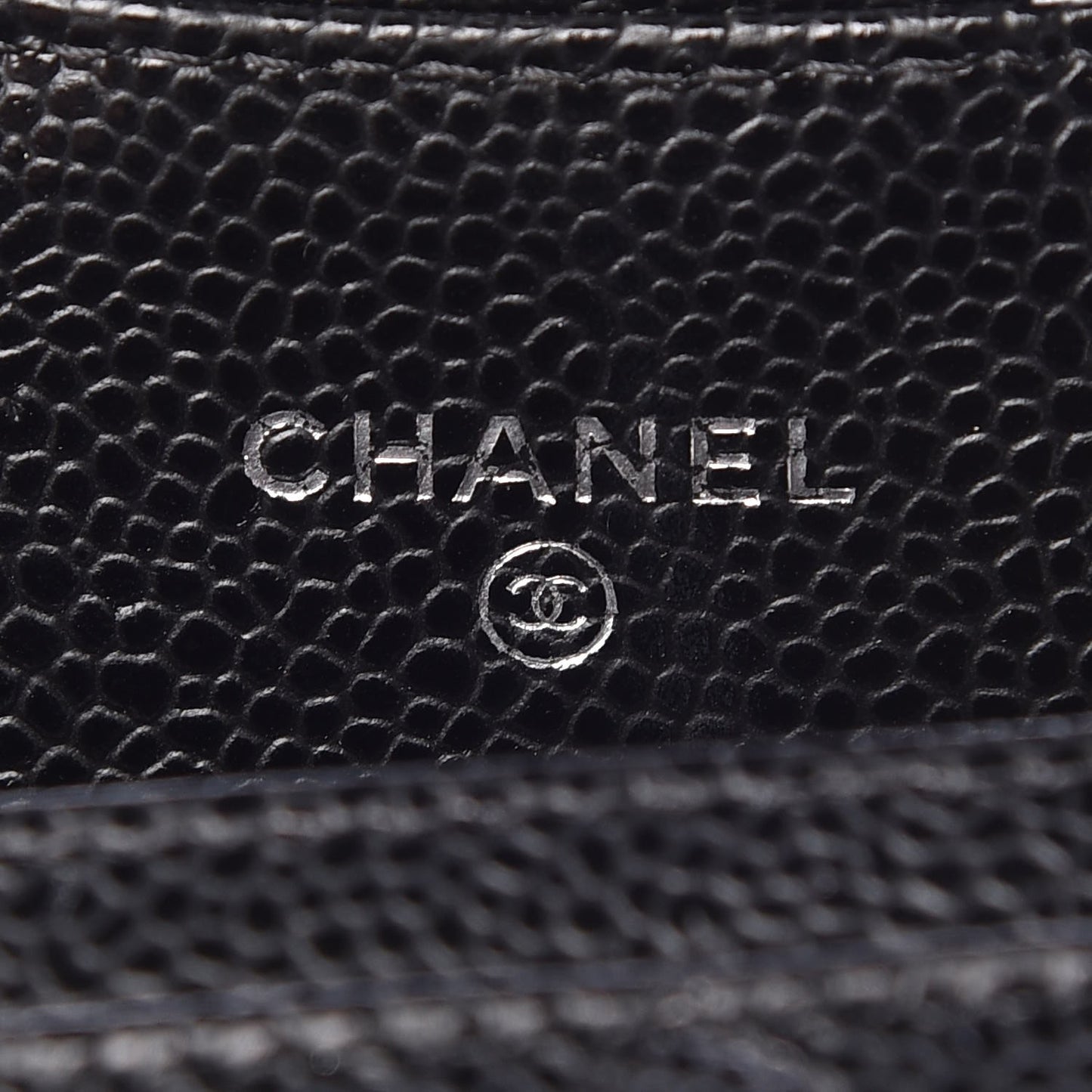 Caviar Quilted Flap Card Holder Black