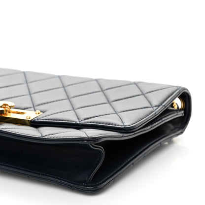 Chanel Lambskin Quilted Large Golden Class Flap Navy 10 of 12