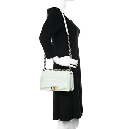 Chanel Lambskin Quilted New Medium Boy Flap Light Green 2 of 14