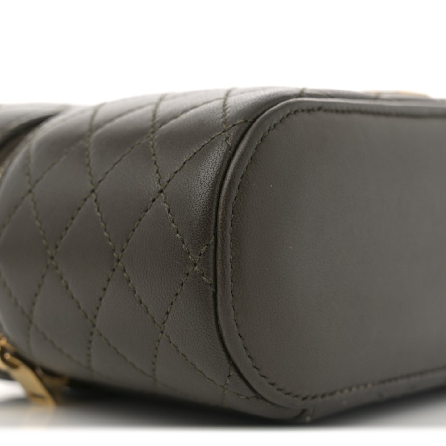 Lambskin Quilted Mini Gaby Vanity Case Light Musk