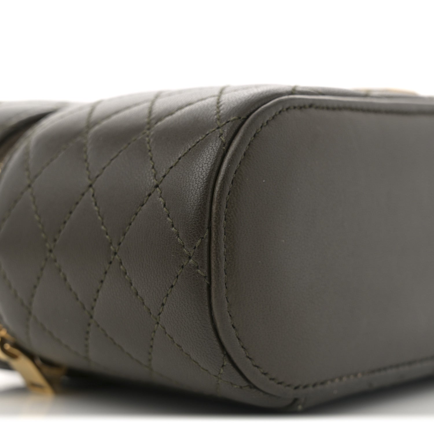 Saint Laurent Lambskin Quilted Mini Gaby Vanity Case Light Musk 8 of 12