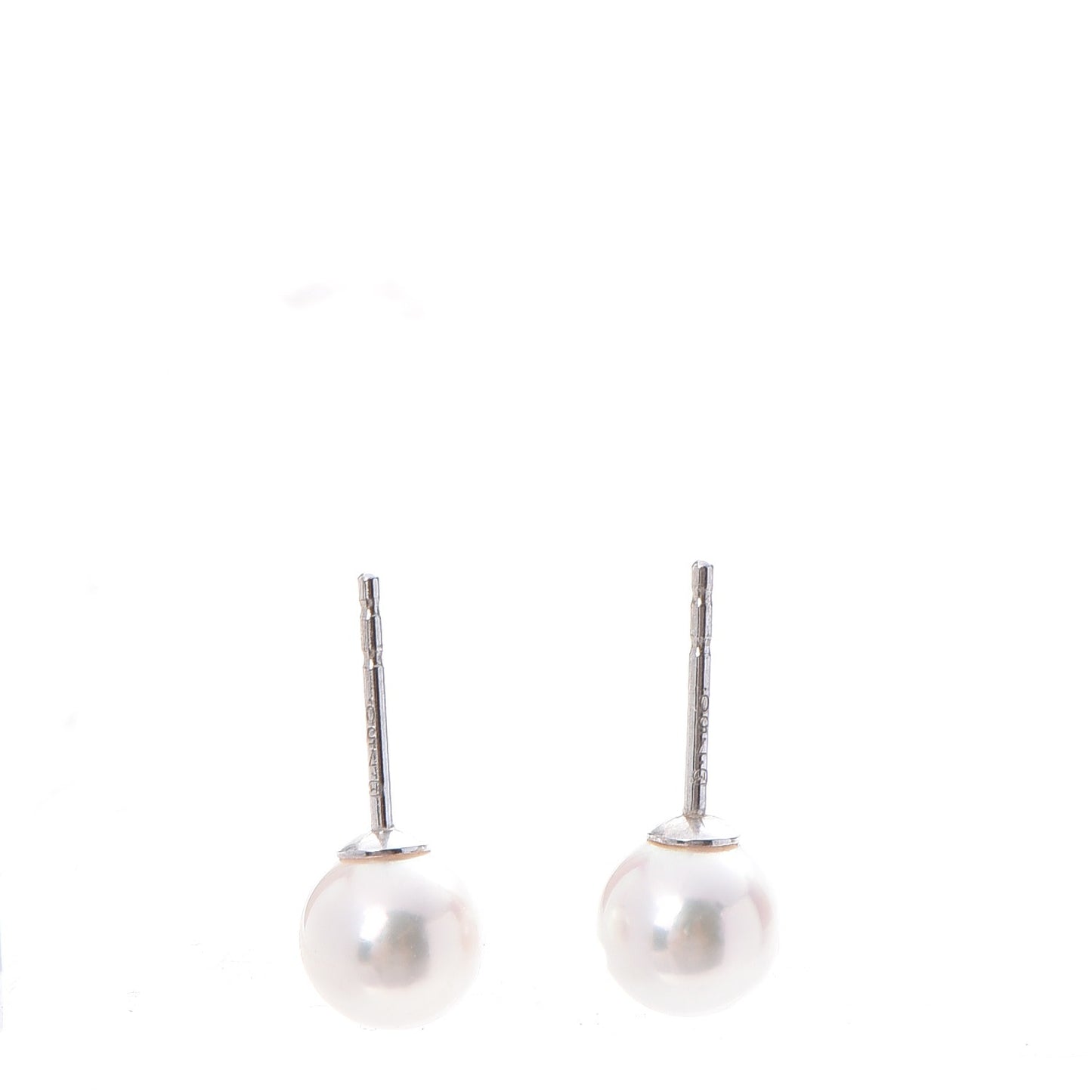 18K White Gold 6.5-7mm Pearl Stud Earrings