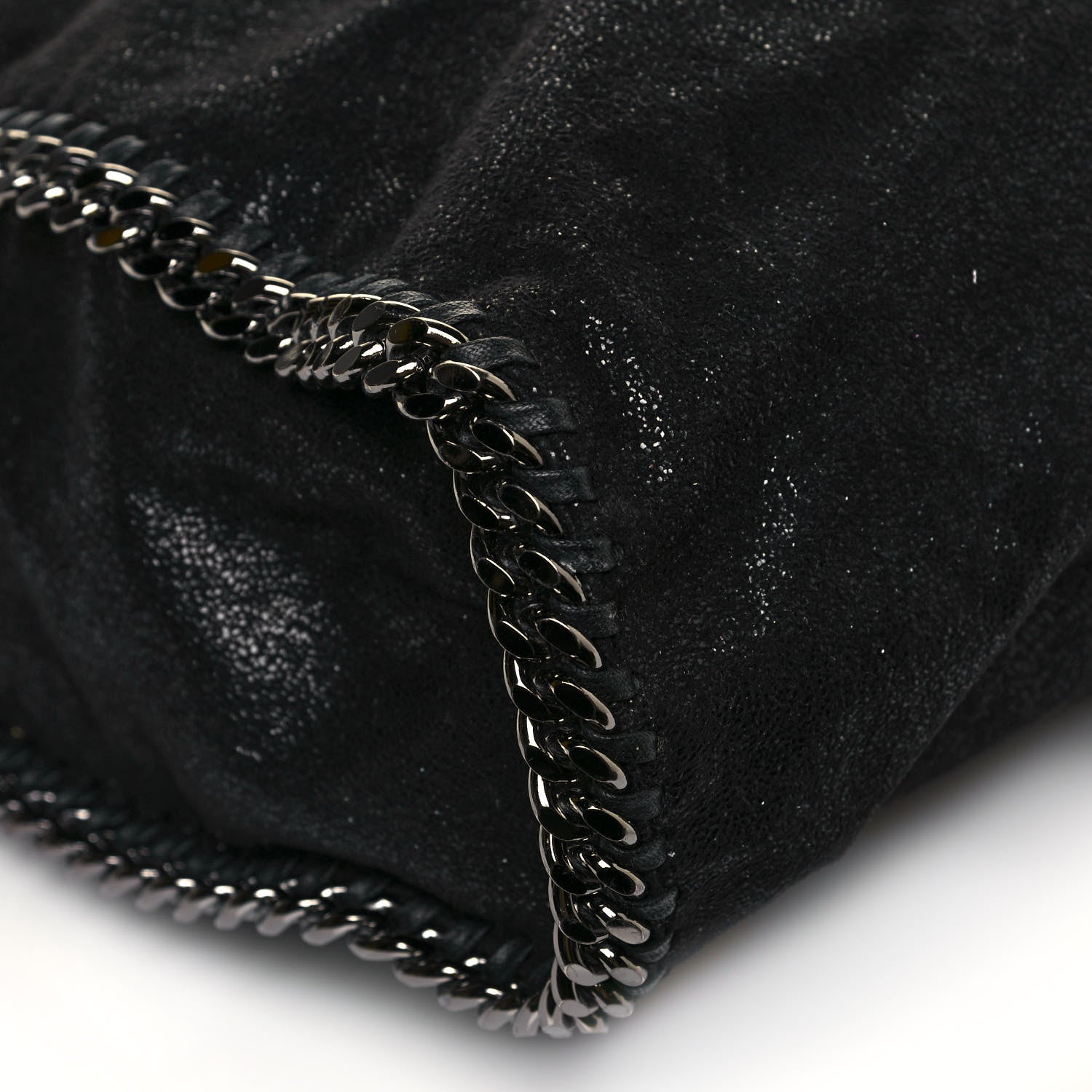 Stella McCartney Metallic Shaggy Deer Big Falabella Tote Black 6 of 11