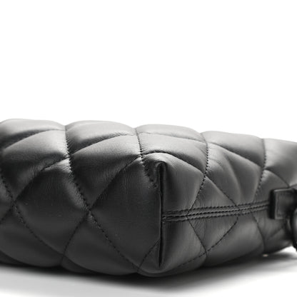 Balenciaga Nappa Calfskin Quilted Touch B Camera Shoulder Bag Black 8 of 8