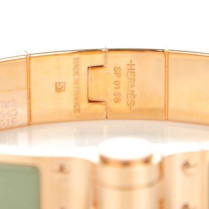 Hermes Enamel Charniere Uni Narrow Hinged Bracelet S Sauge 3 of 5