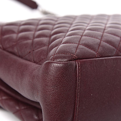 Saint Laurent Calfskin Mixed Matelasse Triquilt Large Monogram Envelope Satchel Bordeaux 30 of 34